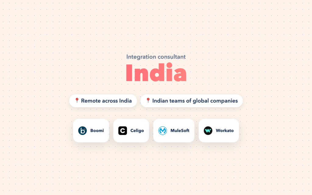 Integration Consultant India – Integration consulting for companies across India — Boomi, Celigo, MuleSoft, Workato, NetSuite, Salesforce and HubSpot.
